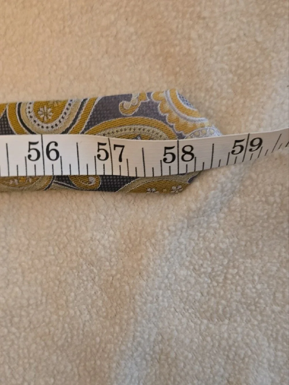 Van Heusen Yellow and Gray Paisley Tie